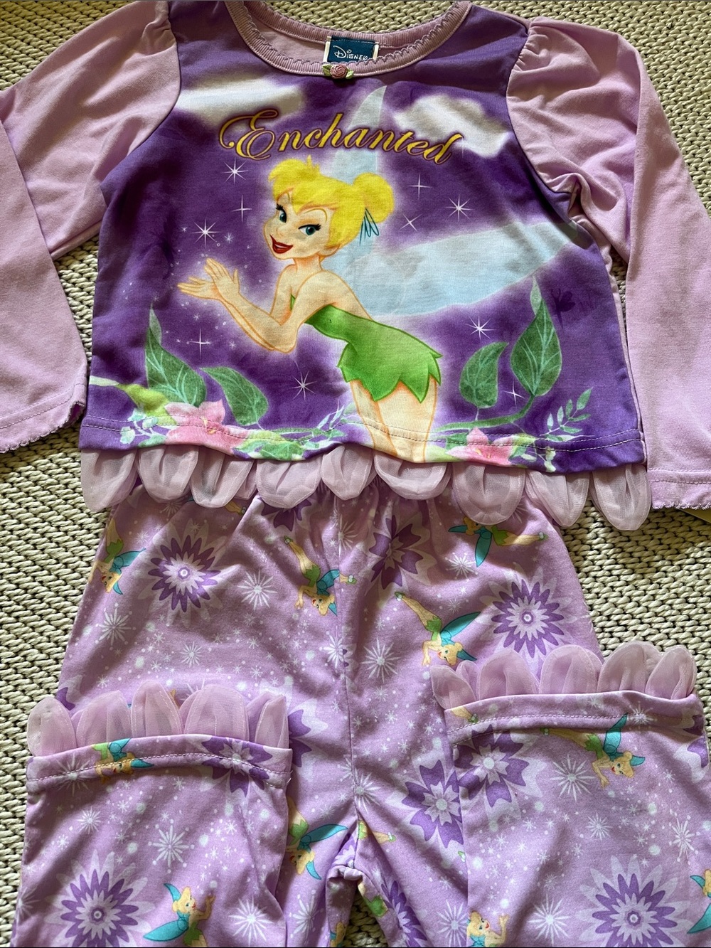 Pajamas Tinkerbell girls new size 4 Disney polyester